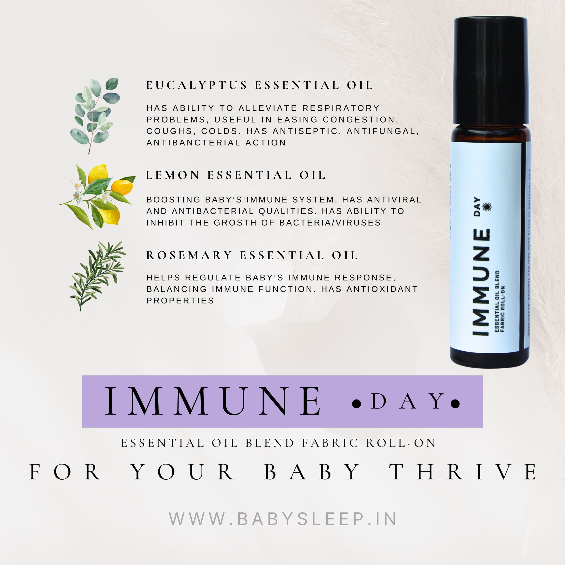 1+1 combo: IMMUNE *day* + ACTIVE *day* organic aroma oils blend for babies I