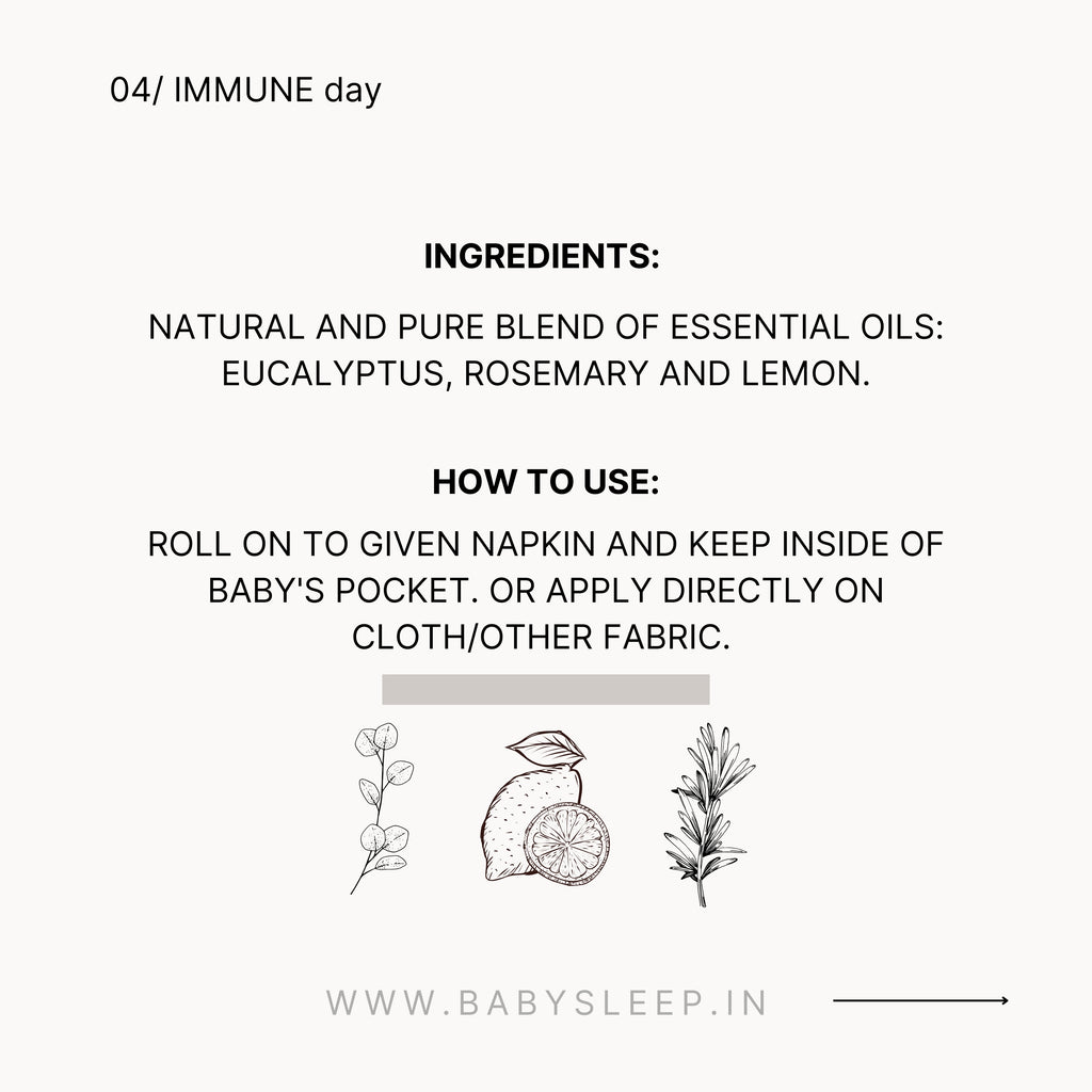 1+1 combo: IMMUNE *day* + SLEEP *day* organic aroma oils blend for babies I