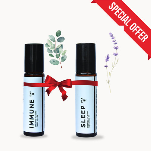 1+1 combo: IMMUNE *day* + SLEEP *day* organic aroma oils blend for babies I