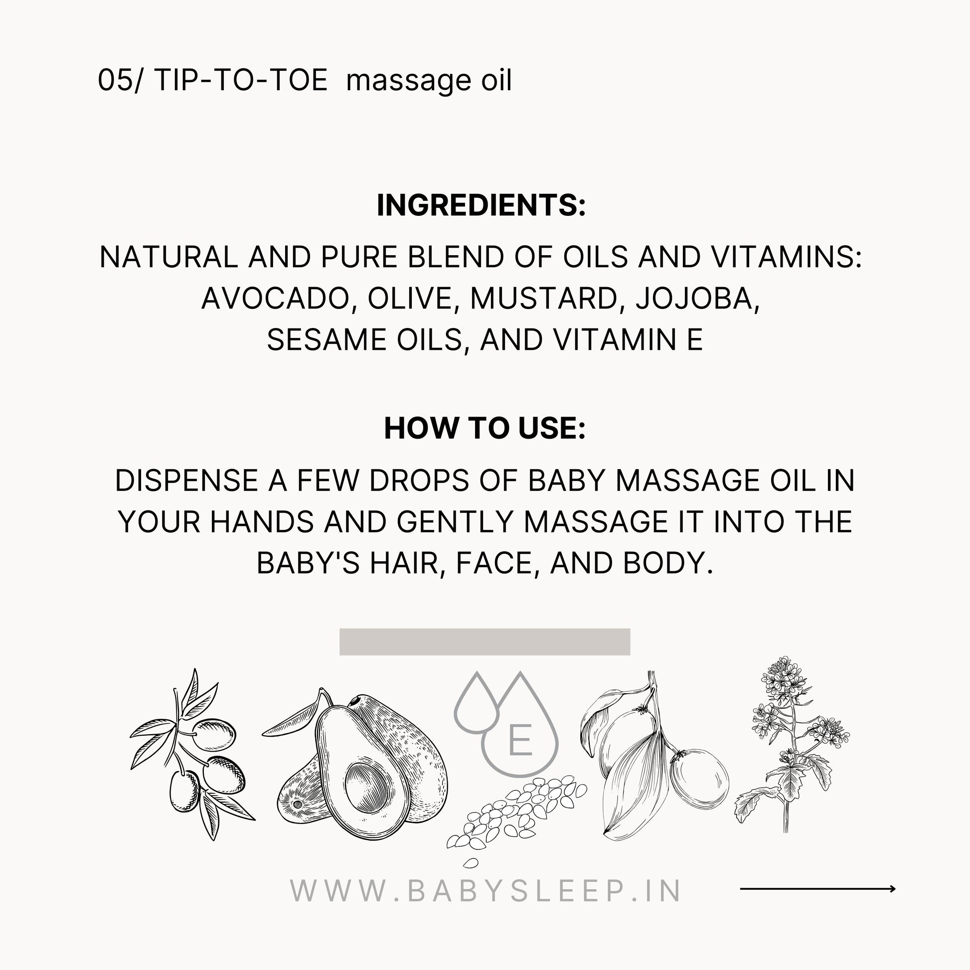 TIP-TO-TOE | baby massage oil |